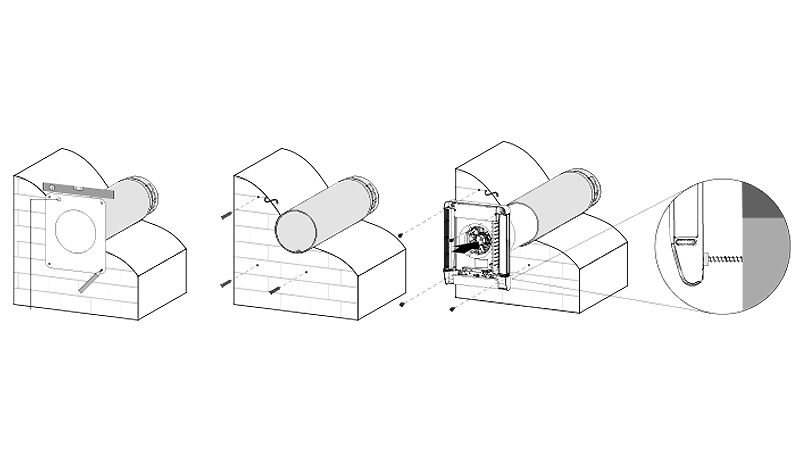 Инструкции за монтаж на устройството за рекуперация Dalap BRISE 160 PROFI на стена